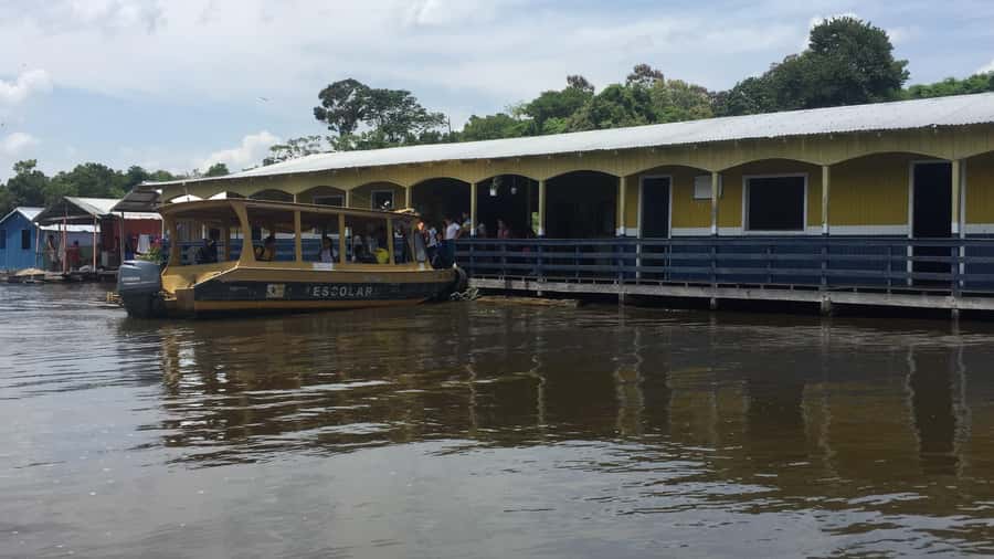 Amazonas: Boat Ride with a Local Amazonian - Meeting a Pirarucu at the fish farm