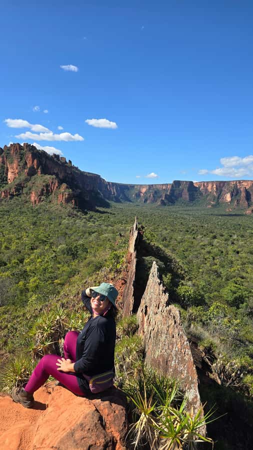 Chapada dos Guimarães:Cidade de Pedra + Vale do Rio Claro with Véu de Noiva - Véu de Noiva, the 86-meter finale
