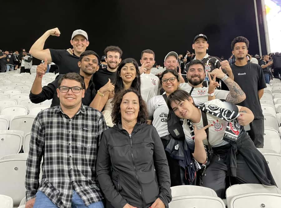 Corinthians Football Game Experience - Pernil, local drinks, and the pre-match crowd