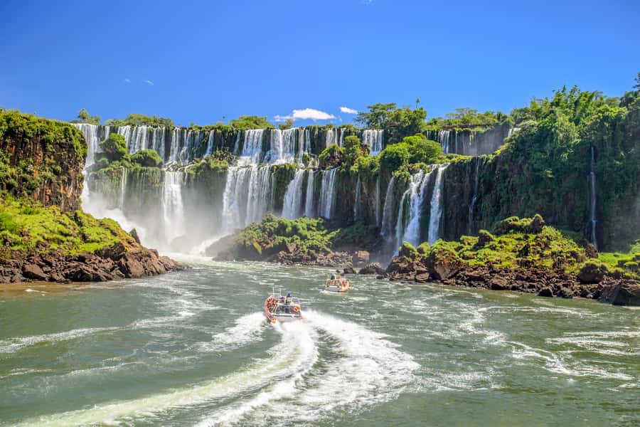 From Foz do Iguazu: Brazil Iguazu Falls & Macuco Safari Boat - The Brazilian falls trail and Devils Throat