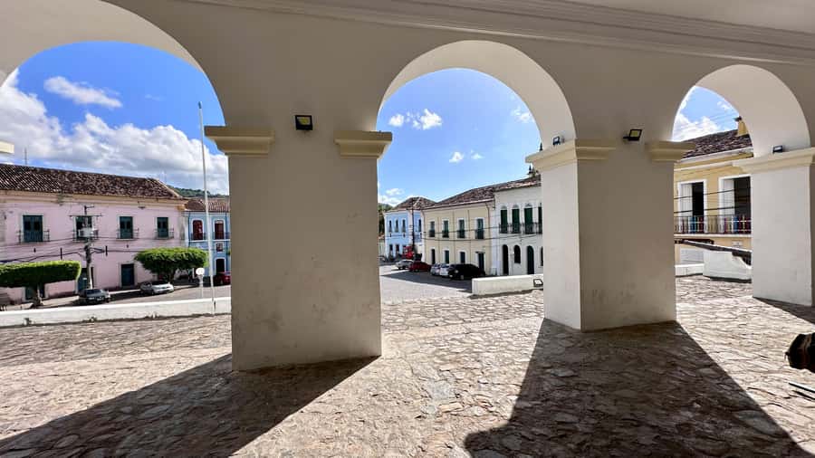 From Salvador: Cachoeira Colonial Town Daytrip - A farm buffet with views across the valley