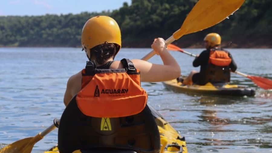 Guided Hike and Kayak or SUP River Tour w/ Transfer - The waterfall swim after the river