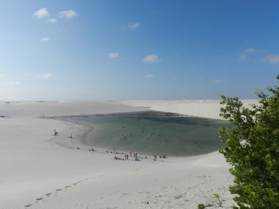 Half-day excursion to Lagoa Azul in the Lencois Maranhenses - Crossing the Rio Preguiças by ferry