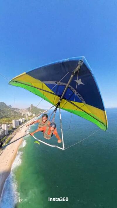 Hang gliding flight in Rio de Janeiro