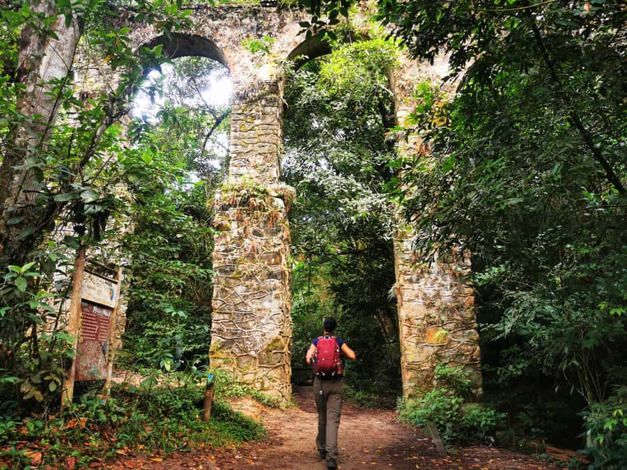 Ilha Grande: Private Historic Walking Tour with Natural Pool - Following the unpaved forest trail