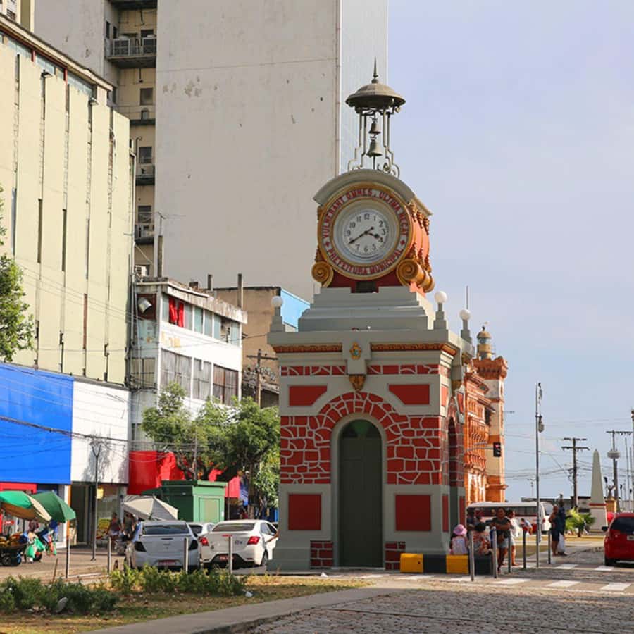 Manaus: City Tour - Colonial buildings on the way to the market