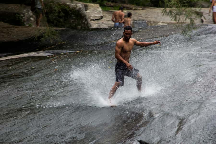 Paraty: Jungle Waterfalls and Cachaça Distillery Jeep Tour - Tobogã Waterfall and the natural rock slide