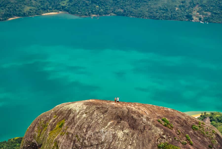 Paraty: Pão de Açucar Peak Trekking and Hiking Tour - Reaching the summit above the tropical fjord