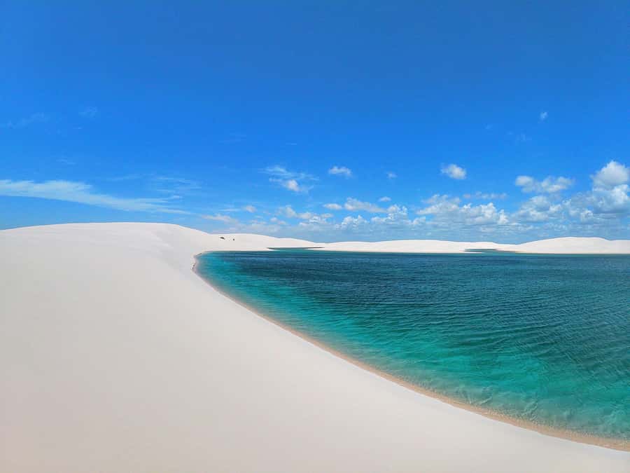 Rancharia Lagoon circuit (Santo Amaro) - Bicudo Gordo Lagoon and the wide Lençóis view