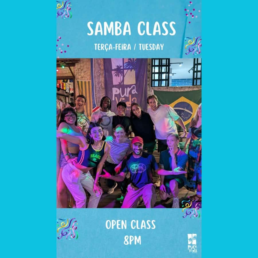 Rio: Caipirinha Workshop and Samba Class - Samba with Camilo, Nati, Bruno, or another local teacher