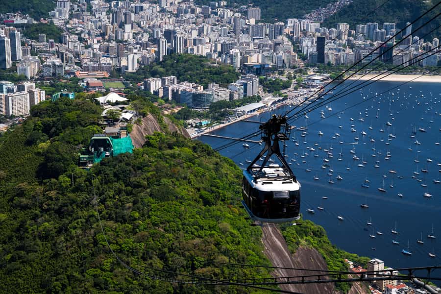 Rio: Christ the Redeemer, Sugarloaf, Selaron & BBQ Lunch - Sugarloaf Mountain and the final cable-car ride