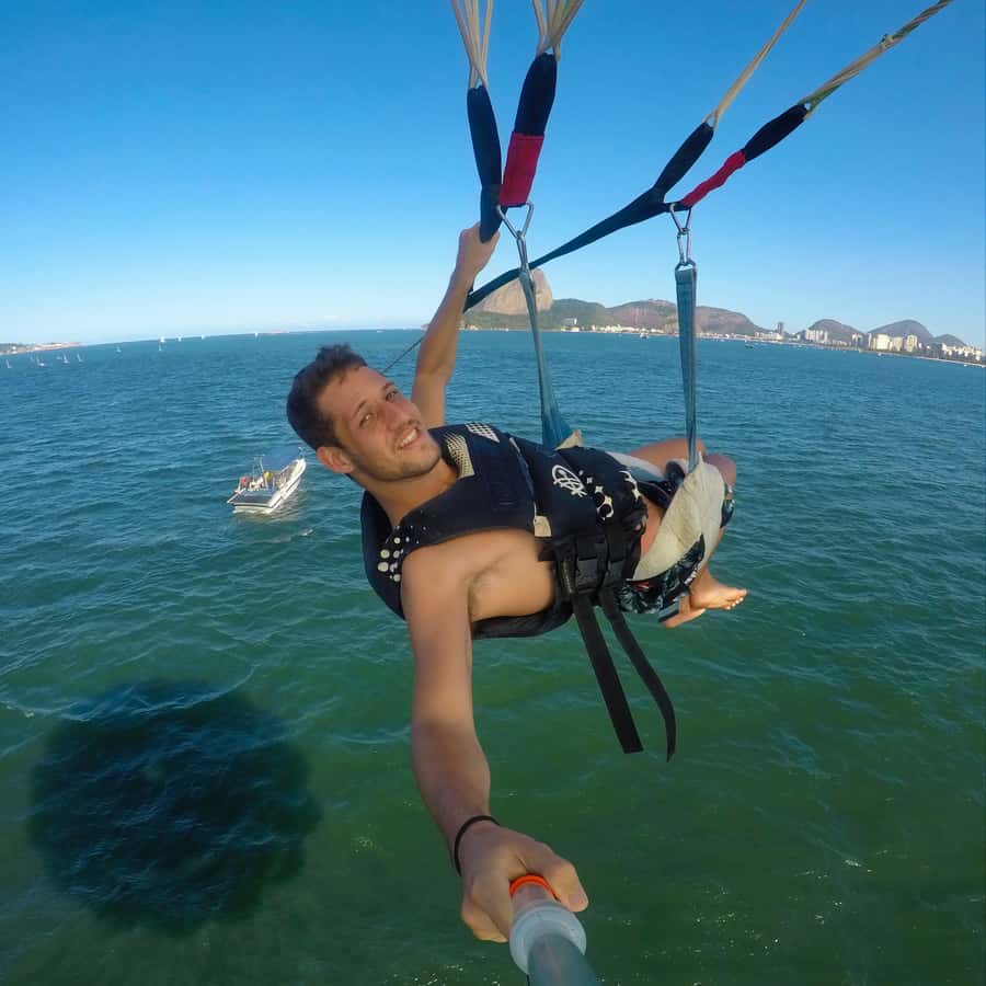 Rio de Janeiro: 2-Hour Boat Trip with Parasailing - Getting fitted with the safety equipment
