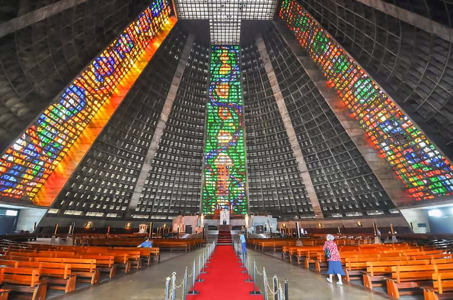 Rio de Janeiro: 6-Stop Highlights of Rio with Lunch - The Metropolitan Cathedral’s huge stained-glass windows