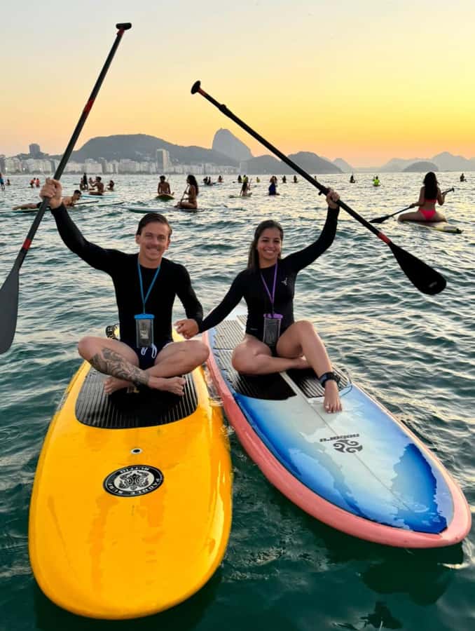 Rio de Janeiro: Copacabana Sunrise Stand Up Paddleboard Tour - What happens once you reach the water