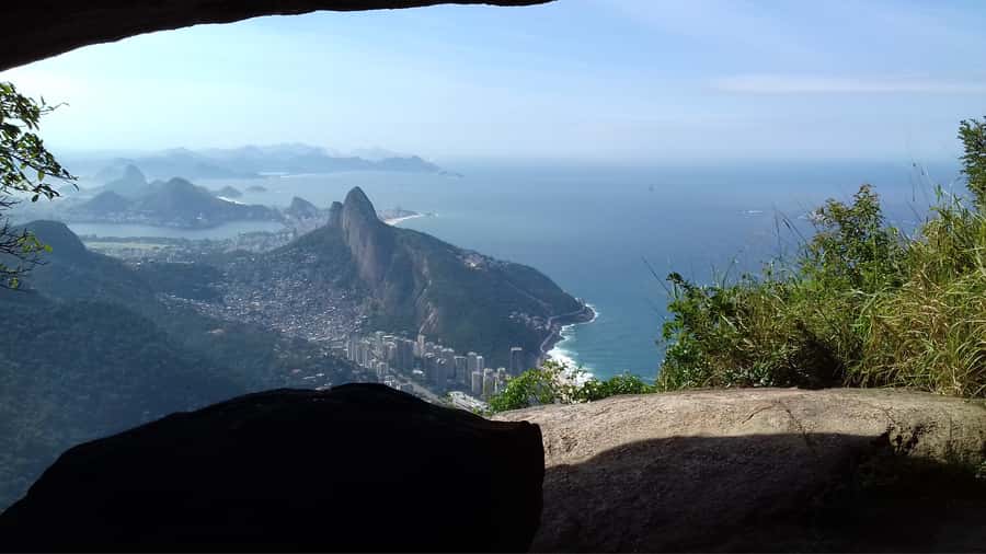 Rio de Janeiro: Pedra da Gavea Adventure Hike - The short rock passage near the summit