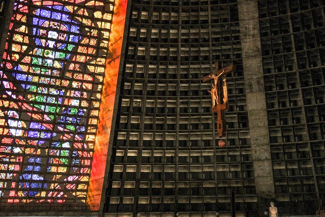 Rio Downtown Tour with Selaron Metropolitan Cathedral and more - The Metropolitan Cathedral’s bold concrete interior