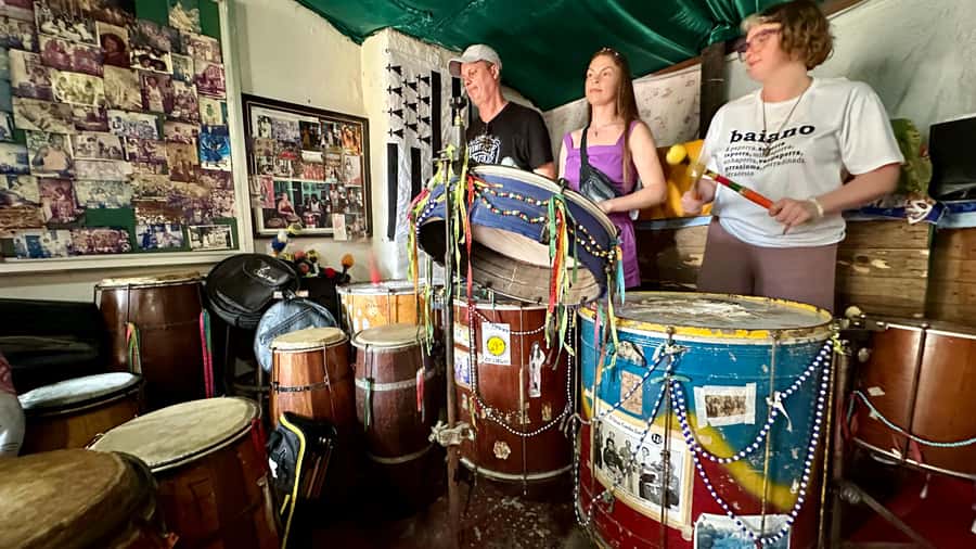 Salvador: 3-Hour Percussion Class - Learning from maestro Macambira