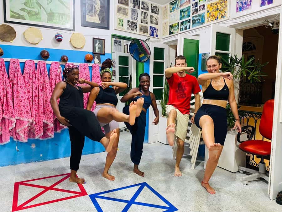 Salvador: Capoeira Class at Mestre Bimba's 1st Ever School. - Meeting the class near Largo do Terreiro de Jesus